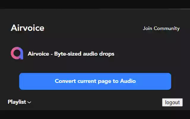 Airvoice from Chrome web store to be run with OffiDocs Chromium online Airvoice from Chrome web store to be run with OffiDocs Chromium online