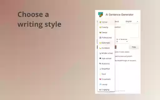 AI Sentence Generator from Chrome web store to be run with OffiDocs Chromium online AI Sentence Generator from Chrome web store to be run with OffiDocs Chromium online