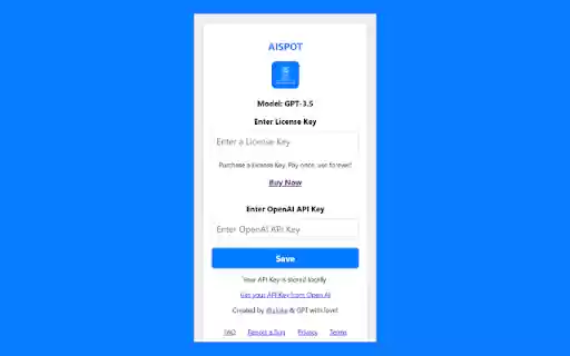 AISPOT Use CHATGPT on any Website  from Chrome web store to be run with OffiDocs Chromium online