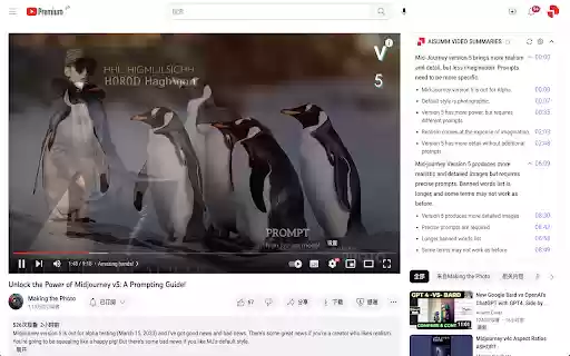 AISUMM VIDEO SUMMARIES  from Chrome web store to be run with OffiDocs Chromium online