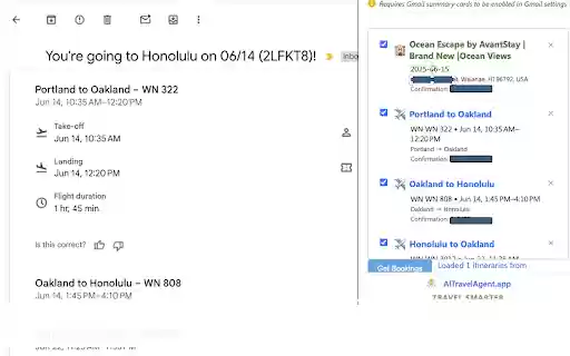 AITravelAgent Booking Loader  from Chrome web store to be run with OffiDocs Chromium online