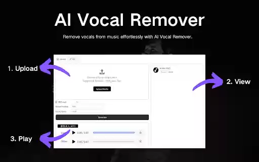 AI Vocal Remover for Song and Music  from Chrome web store to be run with OffiDocs Chromium online