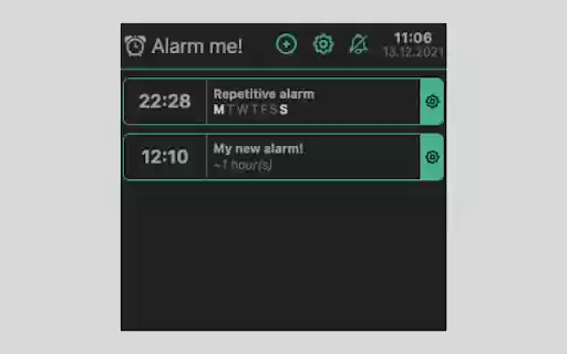 Alarm Me Easy  from Chrome web store to be run with OffiDocs Chromium online