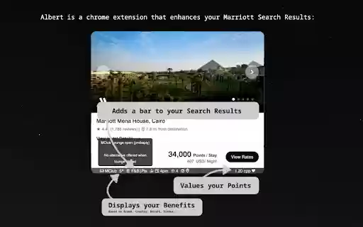 Albert Improves Marriott Hotel Search  from Chrome web store to be run with OffiDocs Chromium online