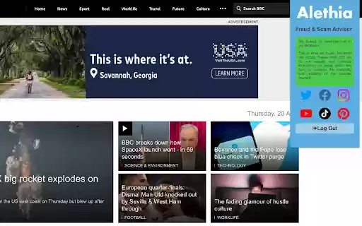 Alethia  from Chrome web store to be run with OffiDocs Chromium online