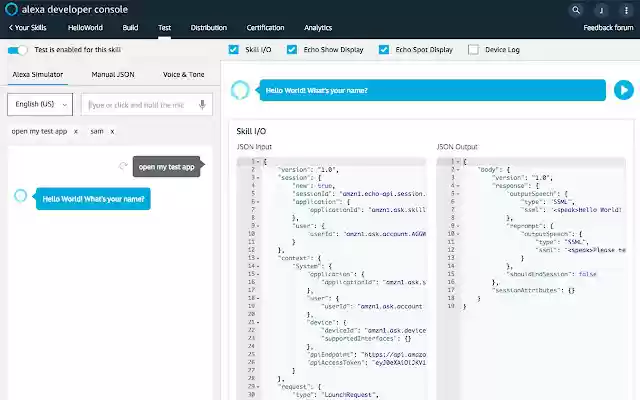 Alexa Skills Kit Simulator Enhancer  from Chrome web store to be run with OffiDocs Chromium online