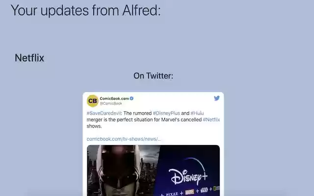 Alfred Test  from Chrome web store to be run with OffiDocs Chromium online