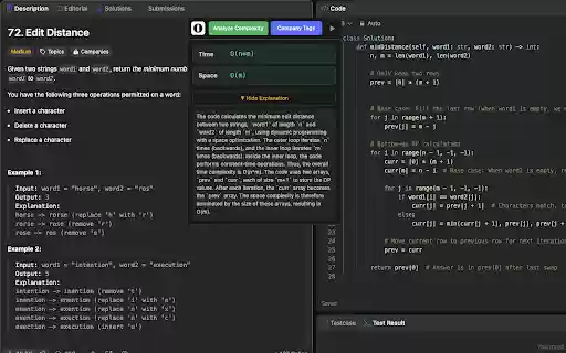 AlgoMeter AI: Big O Insights for LeetCode  from Chrome web store to be run with OffiDocs Chromium online