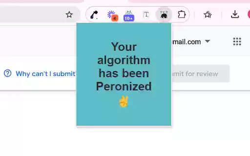 Algorithm Peronizer  from Chrome web store to be run with OffiDocs Chromium online