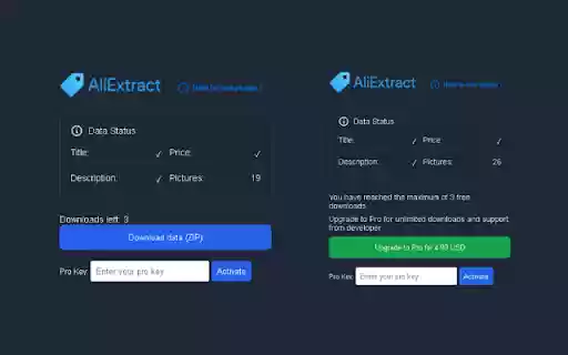 AliExpress Data Extractor  from Chrome web store to be run with OffiDocs Chromium online