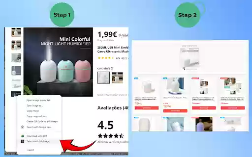 AliExpress et Temu photo search  from Chrome web store to be run with OffiDocs Chromium online