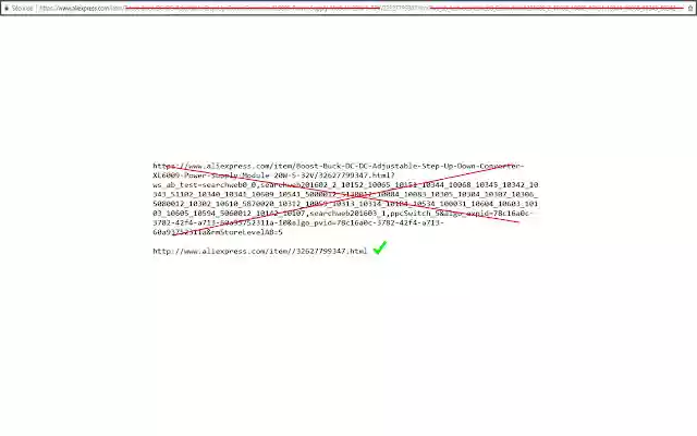 Aliexpress link cleaner  from Chrome web store to be run with OffiDocs Chromium online