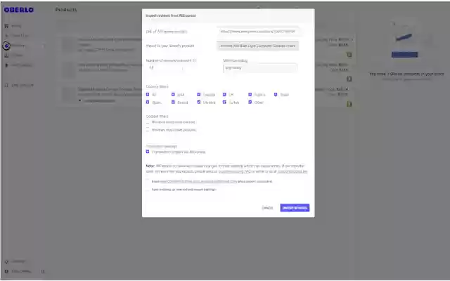 AliExpress Review Importer  from Chrome web store to be run with OffiDocs Chromium online