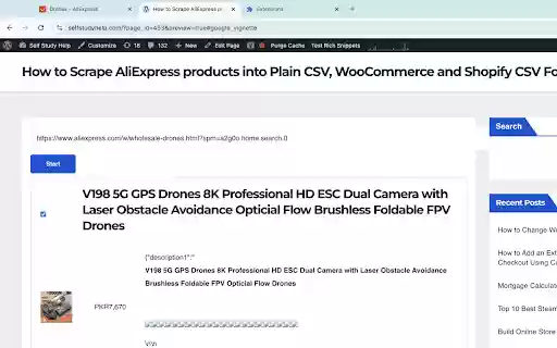 AliExpress URL Extractor for WooCommerce  from Chrome web store to be run with OffiDocs Chromium online