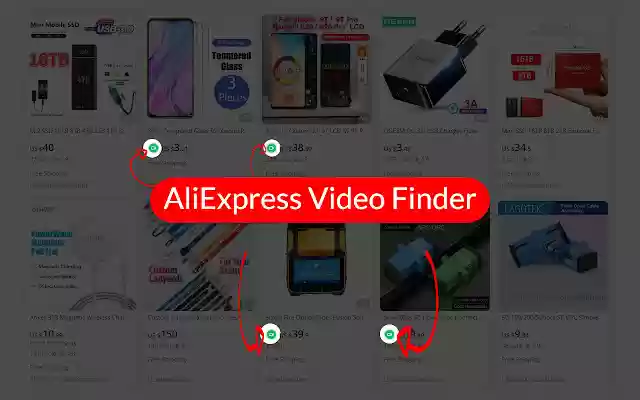 AliExpress Video Finder  from Chrome web store to be run with OffiDocs Chromium online