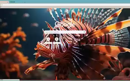 A lionfish swims in the clear water  from Chrome web store to be run with OffiDocs Chromium online