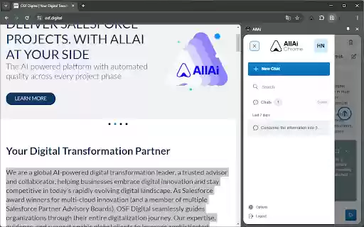 AllAi  from Chrome web store to be run with OffiDocs Chromium online