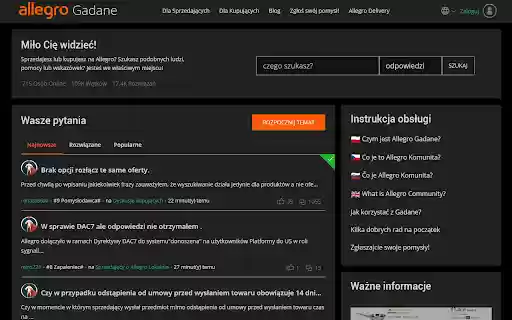 Allegro Gadane Dark Mode from Chrome web store to be run with OffiDocs Chromium online Allegro Gadane Dark Mode from Chrome web store to be run with OffiDocs Chromium online