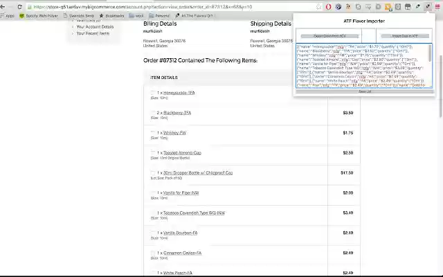 Chrome 网上应用店的所有 The Flavors 订单导入器将与 OffiDocs Chromium 在线运行