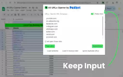 All URLs Opener: Open Multiple URLs Effortlessly  from Chrome web store to be run with OffiDocs Chromium online