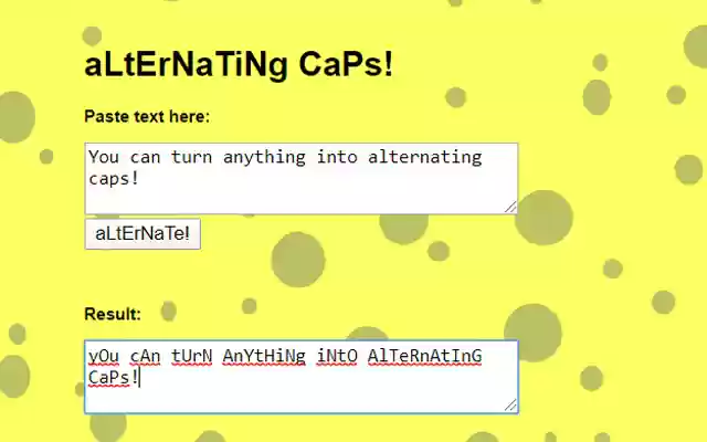 aLtErNaTiNg CaPs  from Chrome web store to be run with OffiDocs Chromium online