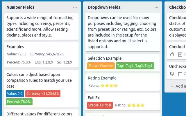 Amazing Fields for Trello  from Chrome web store to be run with OffiDocs Chromium online