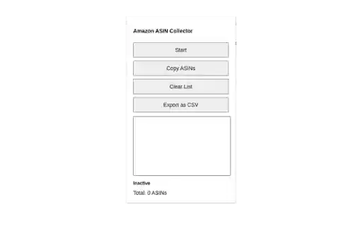 Amazon ASIN Collector from Chrome web store to be run with OffiDocs Chromium online Amazon ASIN Collector from Chrome web store to be run with OffiDocs Chromium online