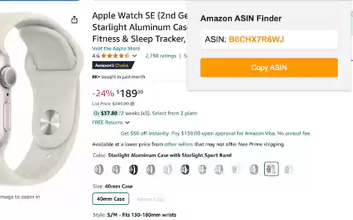 Amazon ASIN Finder  from Chrome web store to be run with OffiDocs Chromium online