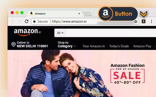 Amazon Button Shop faster, Save bigger!  from Chrome web store to be run with OffiDocs Chromium online Amazon Button Shop faster, Save bigger!  from Chrome web store to be run with OffiDocs Chromium online