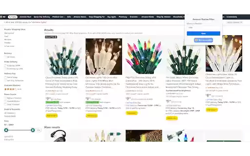 Amazon Filter by Reviews Count  from Chrome web store to be run with OffiDocs Chromium online