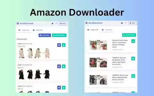 Amazon Image Downloader Amazon Image and Video  from Chrome web store to be run with OffiDocs Chromium online