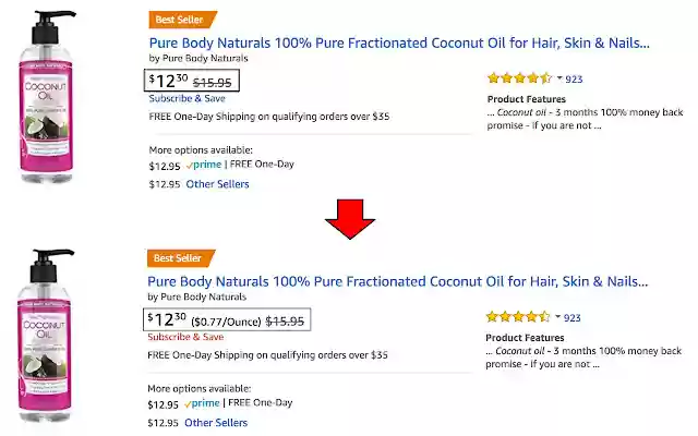 Amazon Price Per Unit  from Chrome web store to be run with OffiDocs Chromium online