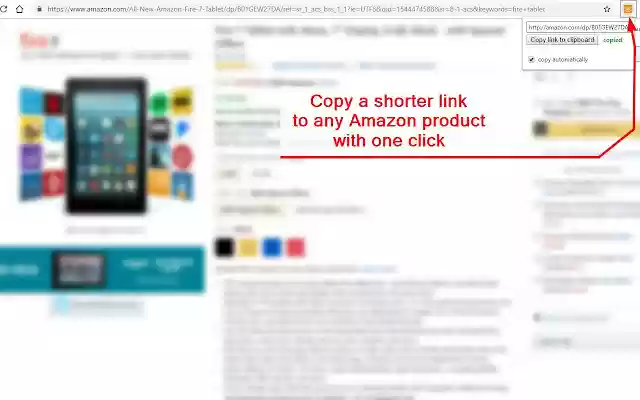 Amazon Product Link Shortener  from Chrome web store to be run with OffiDocs Chromium online