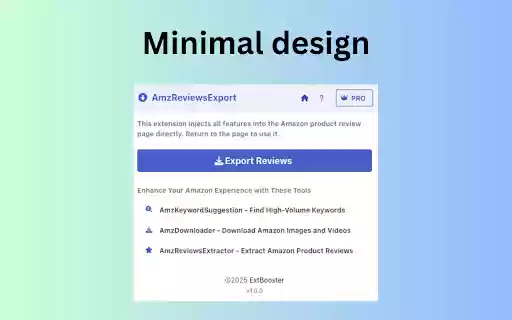 Amazon Reviews Export Extractor Amazon Reviews  from Chrome web store to be run with OffiDocs Chromium online