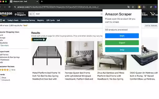 Amazon Scraper | Chrome 웹 스토어에서 제품 데이터를 내보내 OffiDocs Chromium 온라인에서 실행