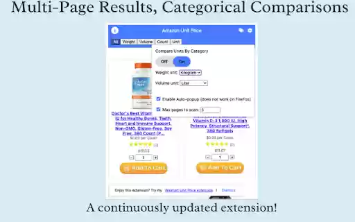 Amazon Unit Price  from Chrome web store to be run with OffiDocs Chromium online