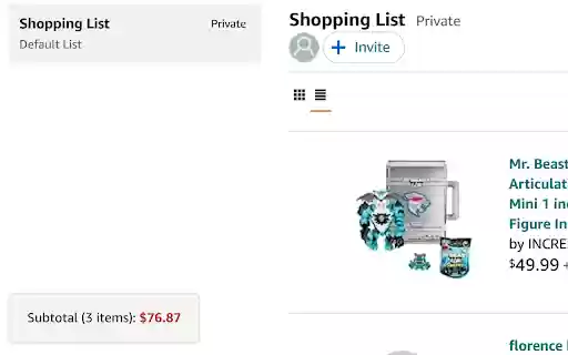 Amazon Wishlist Price Calculator  from Chrome web store to be run with OffiDocs Chromium online
