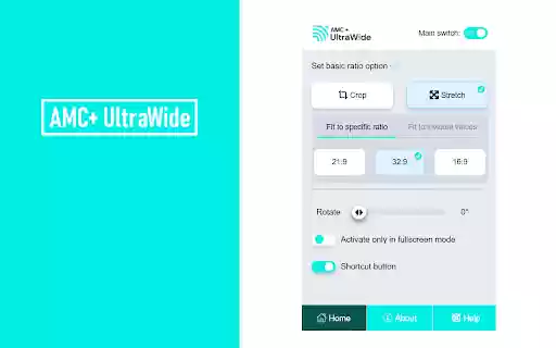 AMC+ UltraWide: custom fullscreen ratios  from Chrome web store to be run with OffiDocs Chromium online