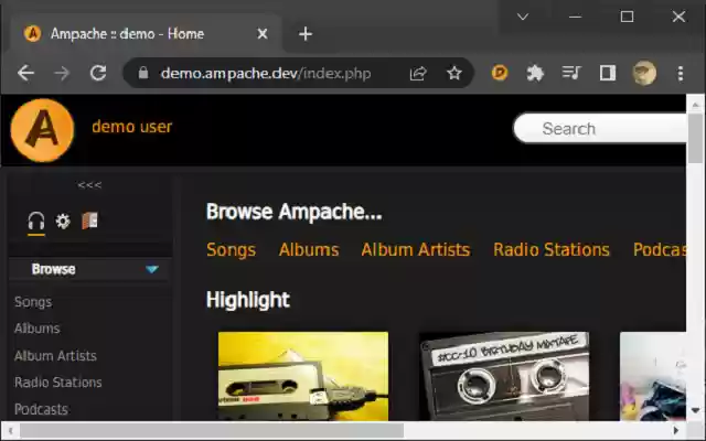 Ampache Media Keys  from Chrome web store to be run with OffiDocs Chromium online