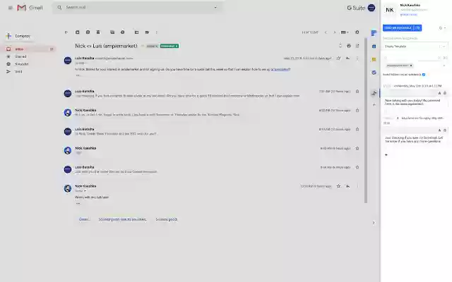Amplemarket  from Chrome web store to be run with OffiDocs Chromium online