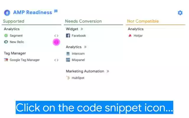 AMP Readiness Tool  from Chrome web store to be run with OffiDocs Chromium online