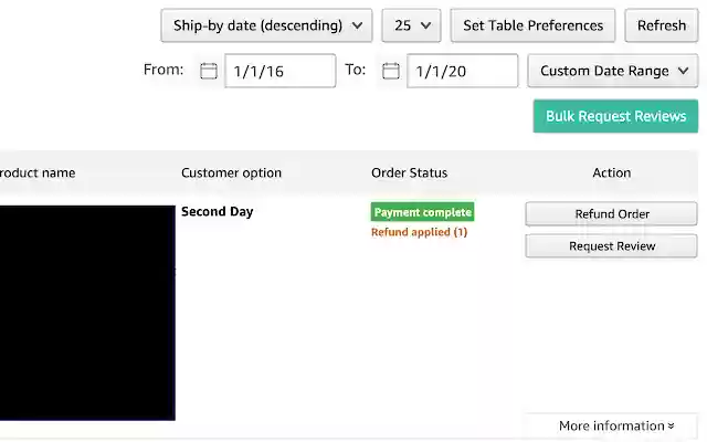 AMZ FBA Bulk Review Request  from Chrome web store to be run with OffiDocs Chromium online