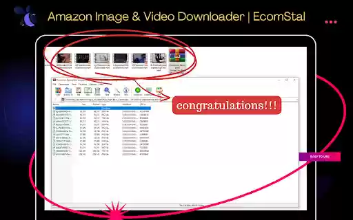 Amz Image  Video Downloader | EcomStal  from Chrome web store to be run with OffiDocs Chromium online