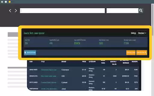 AMZ Insights Pro: Real Time Amazon Market Data  Review Downloader  from Chrome web store to be run with OffiDocs Chromium online