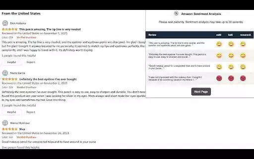 AMZSentiment  from Chrome web store to be run with OffiDocs Chromium online