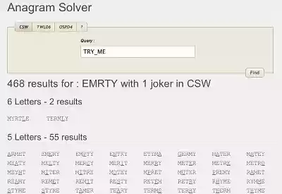 Anagram Solver  from Chrome web store to be run with OffiDocs Chromium online