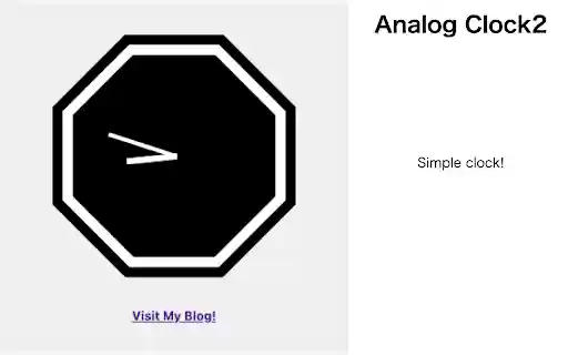 Analog Clock2  from Chrome web store to be run with OffiDocs Chromium online