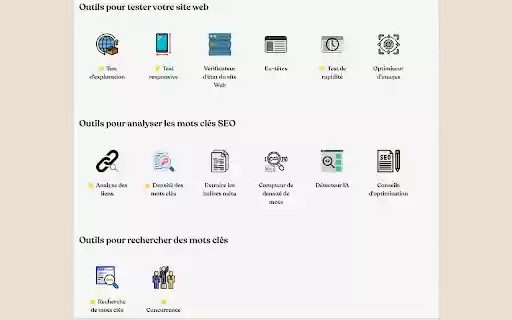 Analyseur SEO DURLs  from Chrome web store to be run with OffiDocs Chromium online