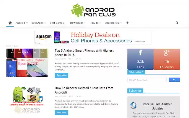 Android Fan Club  from Chrome web store to be run with OffiDocs Chromium online