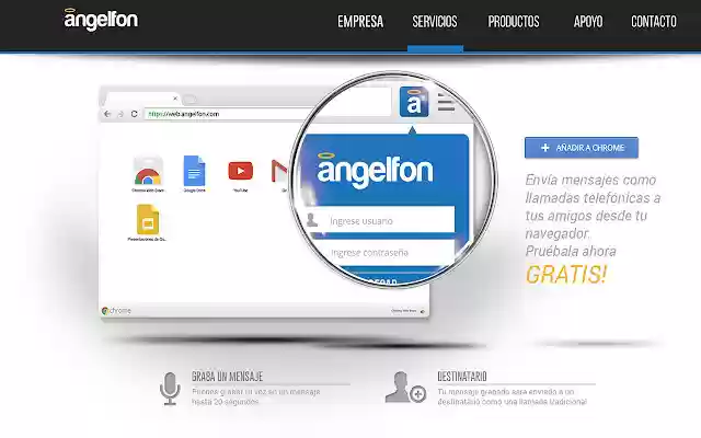 AngelfonMin ze sklepu internetowego Chrome do uruchomienia z OffiDocs Chromium online